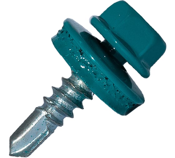 Изображение товара Саморез кровельный ООО ПКФ Сварком 4,8x19 RAL 5021 GT3 (бирюза) (уп/50шт.) k00012122