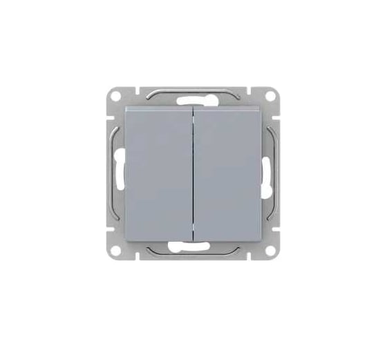 Изображение товара Механизм выключателя EKF Эпика двухклавишный, перекрёстный, алюминий UP1-SWA-22