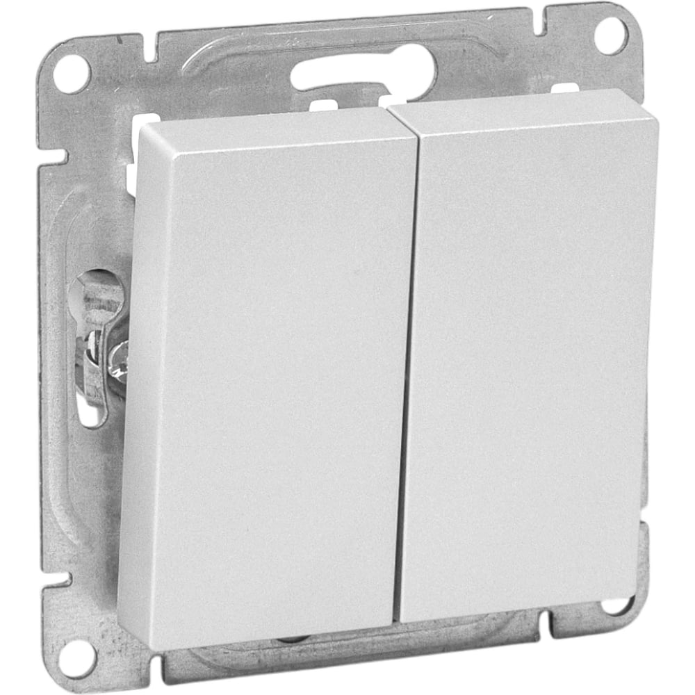 Изображение товара Механизм выключателя EKF Эпика двухклавишный алюминий UP1-SWA-21