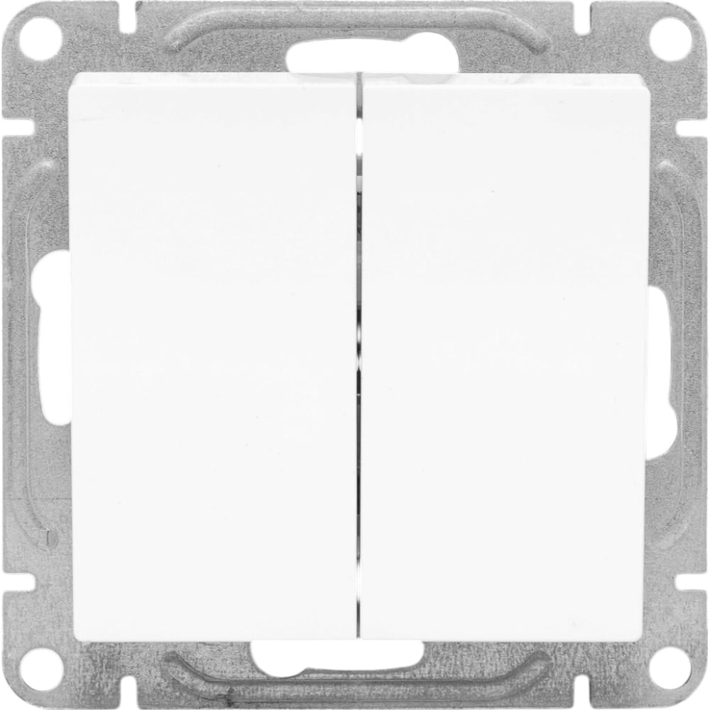 Изображение товара Механизм выключателя EKF Эпика двухклавишный проходной белый UP1-SWW-21
