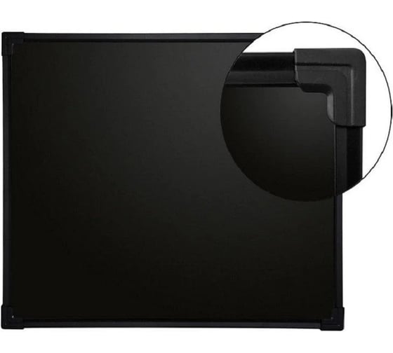 Изображение товара Одноэлементная магнитно-меловая доска BoardSYS в черном цвете, 90х120 см, в черном металлическом профиле 30Чч*90х120