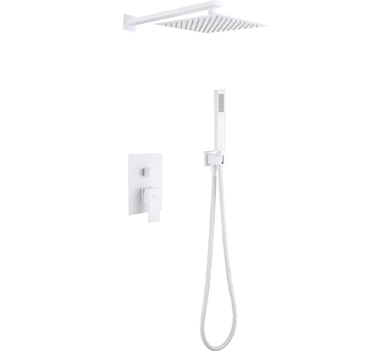 Изображение товара Душевая система ABBER Daheim скрытого монтажа без излива, белая матовая AF8219W