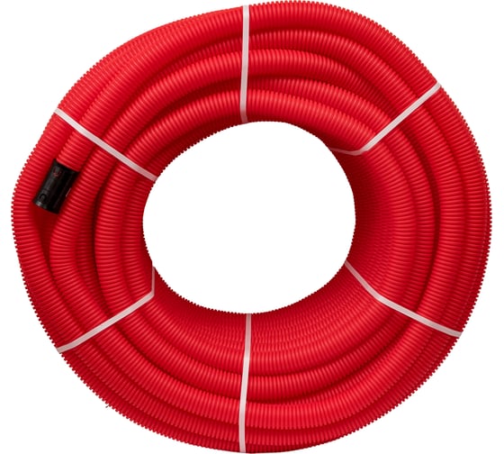 Изображение товара Gigant Труба гофрированная двустенная ПНД гибкая красная D50 с зондом 100м 801050-100GI