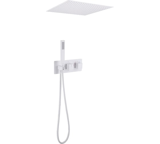 Изображение товара Душевая система ABBER Daheim скрытого монтажа без излива, термостат, белая матовая AF8255W
