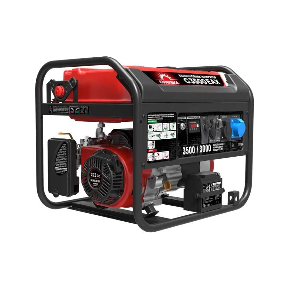 Изображение товара Мобильный генератор SUNREKA G3500EAX 3.5 кВт бензиновый с электростартером