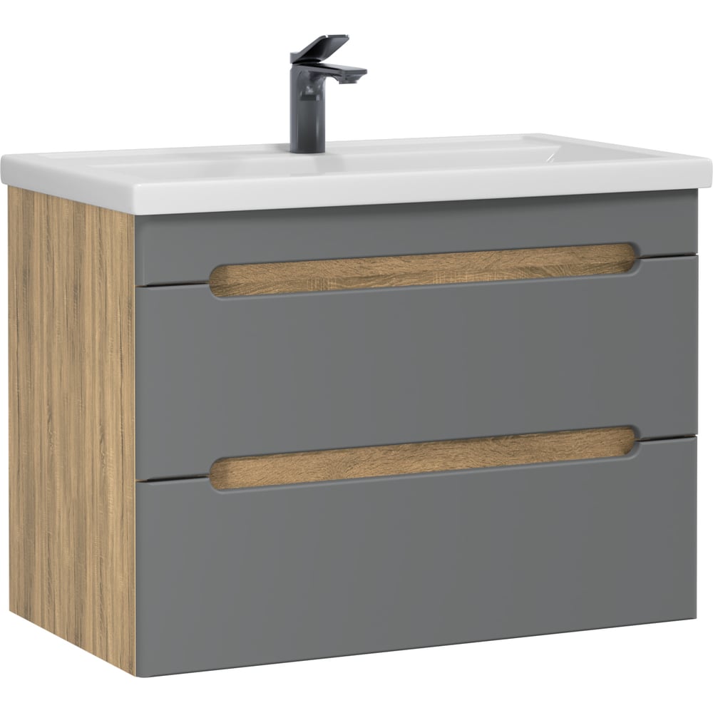 Изображение товара Тумба с раковиной RUVANN AQVI 80 с фастером современный дизайн белый