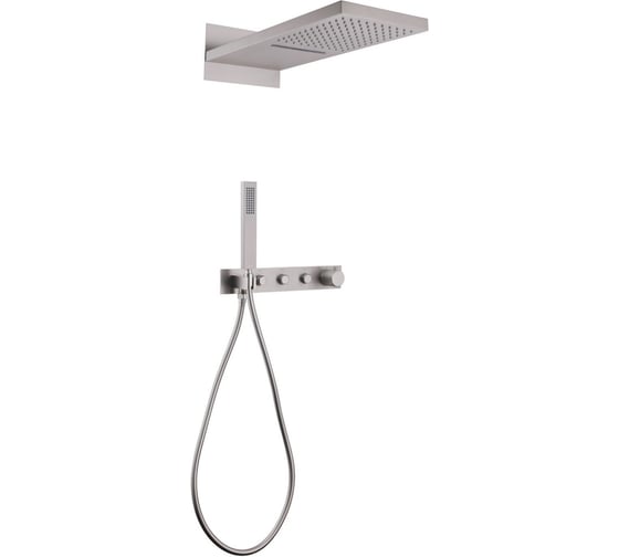Изображение товара Душевая система ABBER Rund скрытого монтажа без излива, термостат, сатин AF8752SP