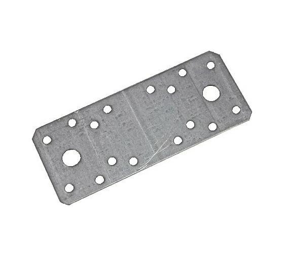 Изображение товара Прямая перфорированная пластина ЦКИ 90х200х2.0, отв. разн. диам., Ц, уп. 10 шт. 64789