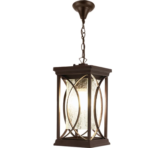 Изображение товара Садово-парковый светильник FERON серии «Лион», PL652 60W, E27, IP44, коричневый, 4-х гранник 11650