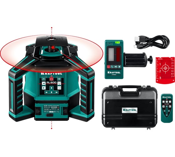 Изображение товара Ротационный лазерный нивелир KRAFTOOL RL600 34600_z01