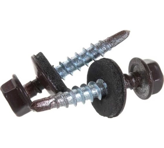 Изображение товара Саморез кровельный BlackWeld 4,8x38 RAL8017 Шоколадно-коричневый (200) 144702