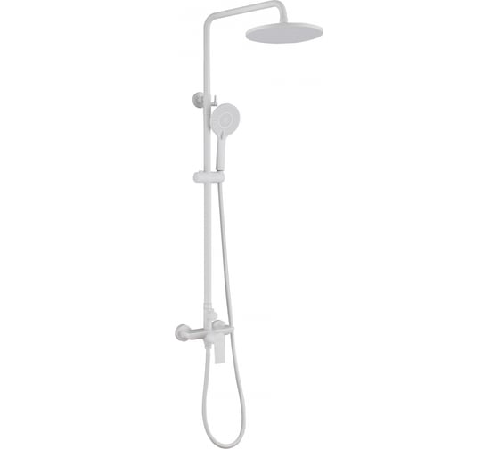 Изображение товара Душевая стойка ABBER Weiss Insel без излива, белый матовый AF8020FWL