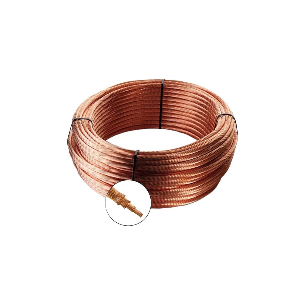 Изображение товара Провод неизолированный гибкий БУРЕВЕСТНИК мг 1x10 мм2, 1м BOZ67754L1