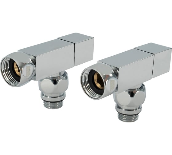 Изображение товара Вентиль угловой Millennium 3/4- 1/2 гайка-штуцер для полотенцесушителя (пара) VQFM3412