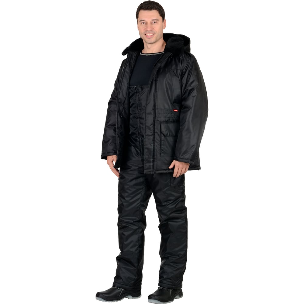 Изображение товара Костюм Сириус "Безопасность" (охрана/охранник) зимний: куртка дл., п/комб. чёрный, р. 120-124/182-188 (ЧЗ) 104500