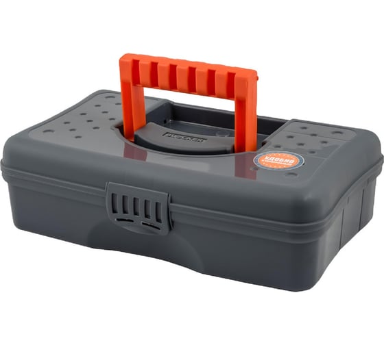 Изображение товара Органайзер Blocker п/п 295x180x90 для мелочей, с ручкой цв. серо-свинцовый/оранжевый 37245