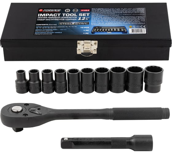 Изображение товара Набор инструментов ударный Forsage 12 предметов 1/2 (12 граней) F-4122-9(64666)