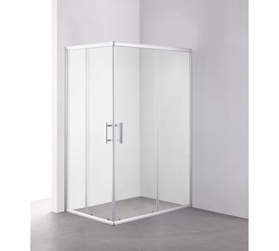 Изображение товара Душ. уголок OLIVE'S MINO, прозр. стекла, прямоугольный, хром (без поддона) U_MN-128PСR-SD-C