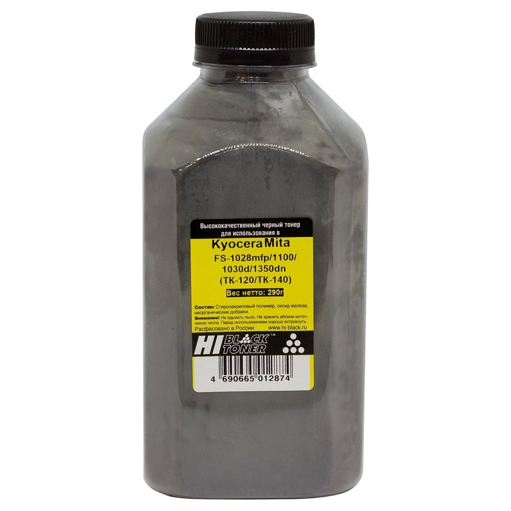 Тонер Hi-Black для Kyocera FS-1028mfp/1100/1030d/1350dn (TK-120/TK-140), Bk, 290 г, банка HB-KY-TK120/140-Bk-290G
