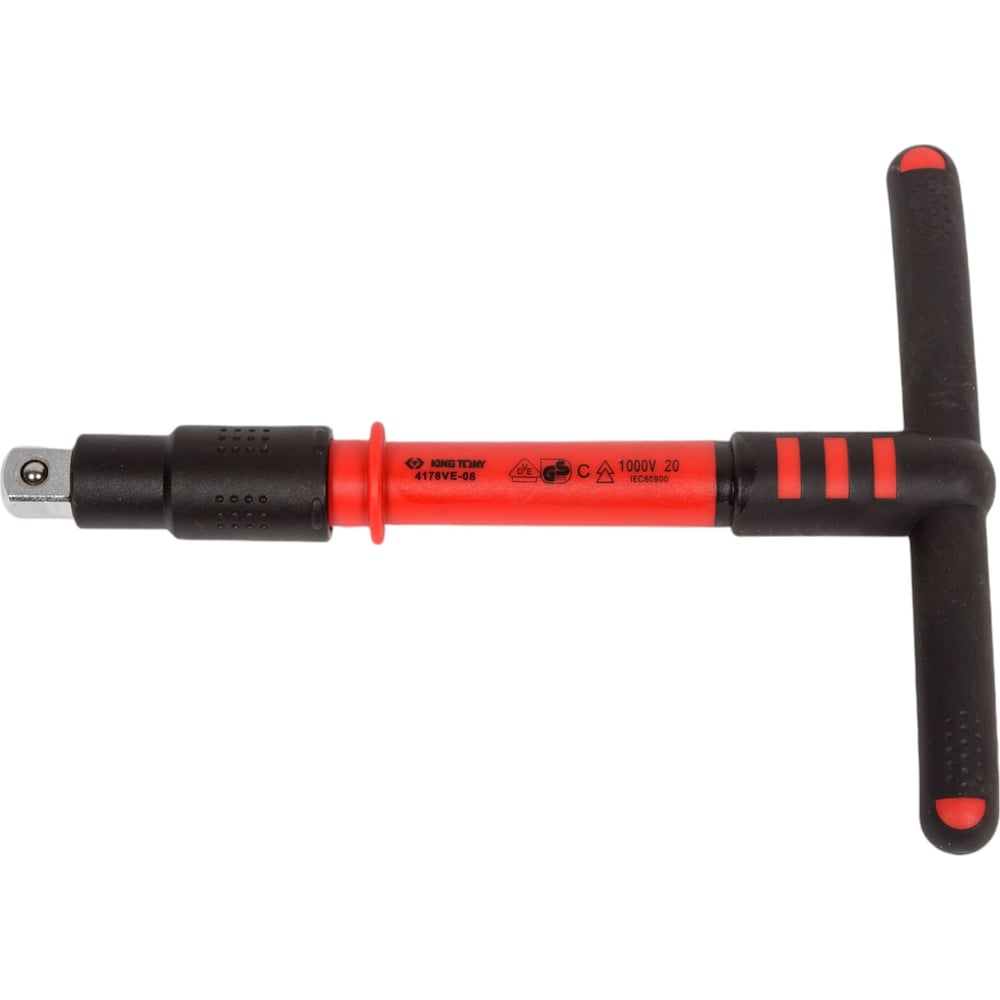 Изображение товара Диэлектрический вороток KING TONY 1/2 200 мм Т-образный безопасный для электромонтажа