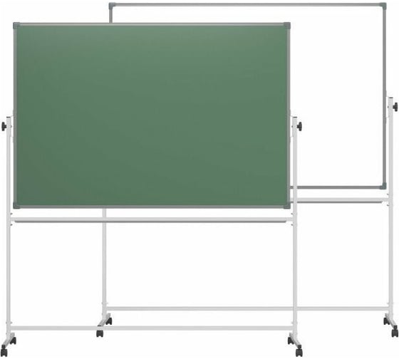 Изображение товара Поворотная магнитно-комбинированная доска BoardSYS 100х150 см, горизонтальная, в алюминиевом профиле 30ПО-150К