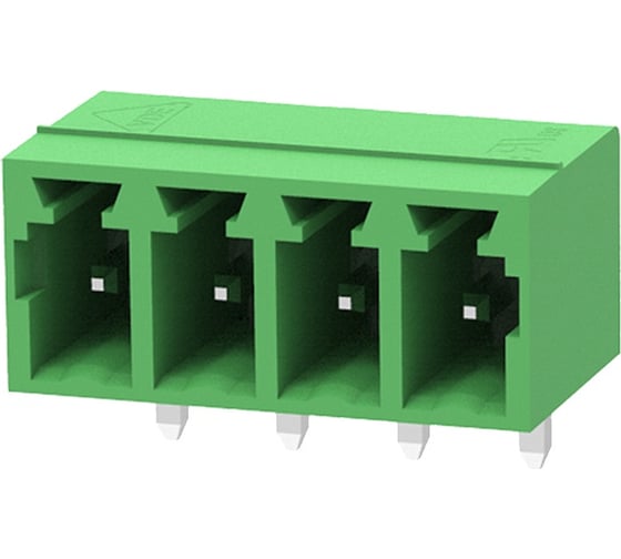 Изображение товара Клемма на печатную плату Degson 4 полюса, зеленая, 100 штук 15EDGRC-3.81-04P-14-00Z(H)