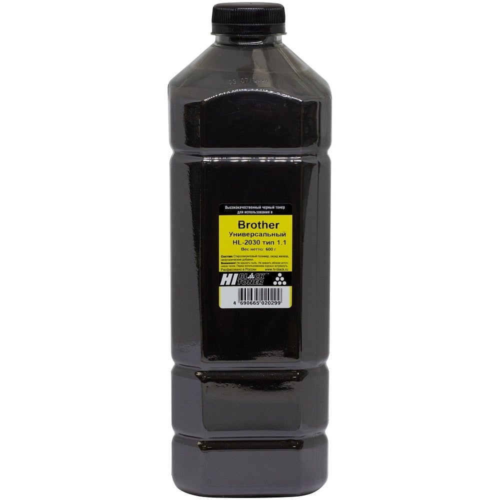 Изображение товара Универсальный тонер Hi-Black для Brother HL-2030, 600 г, канистра HB-BR-Univ-T1.1-Bk-600G
