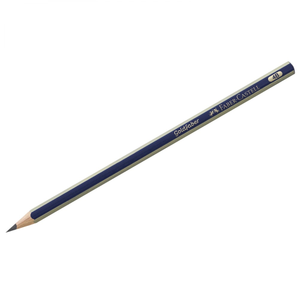Заточенный чернографитный карандаш Faber-Castell прямоугольный ластик faber castell