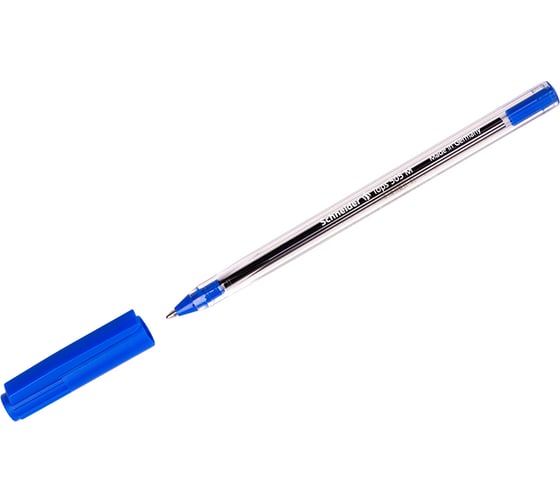 Изображение товара Набор ручек шариковых Schneider, 50 шт в упаковке, Tops 505 M, синяя, 1,0 мм, прозрачный корпус 150603