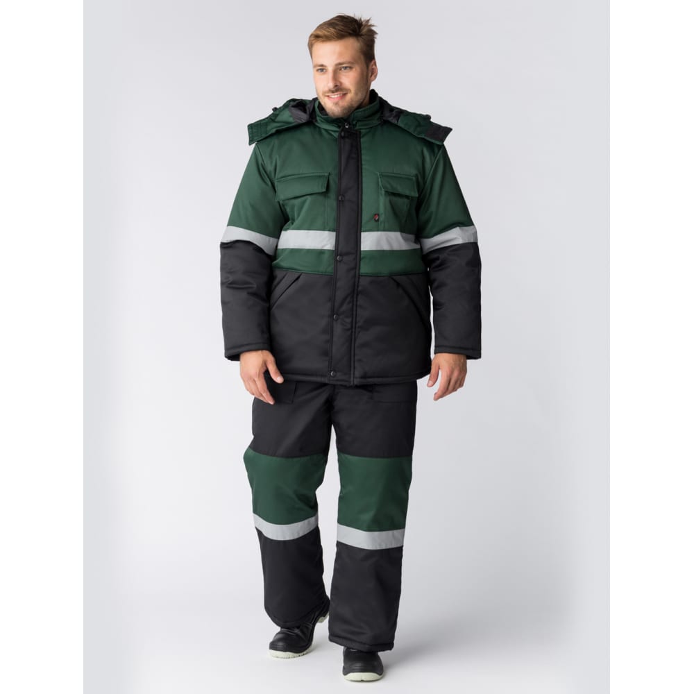 Зимний костюм Факел брюки для мальчиков рост 110 см серо зеленый