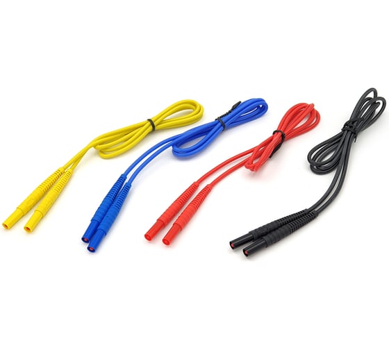 Изображение товара Комплект проводов измерительных (1.2 м; разъем  "банан"; 4 шт) SONEL WAPRZ1X24PRU