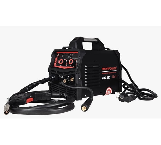 Изображение товара Сварочный инвертор полуавтомат Profipower MIG-215 5 в 1 (MIG/MAG/MIG NO GAS/ММА/TIG) E0257