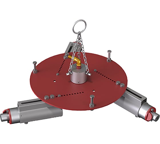 Изображение товара Трамбовка пневматическая AntalyaMakina для бокового уплотнения футеровки 3-х головочная BLG-003 (D=550-850 мм) BLG-003-550-850
