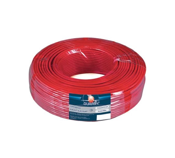 Изображение товара Провод ПГВА ДИАЛУЧ 2,5 красный (катушка-100м), бух. ПГВА 2,5 красный