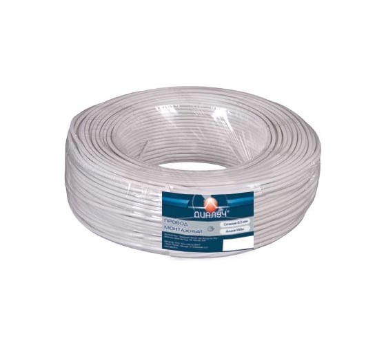 Изображение товара Провод ПГВА ДИАЛУЧ 0,75 белый (катушка-100м), бух. ПГВА 0,75 белый