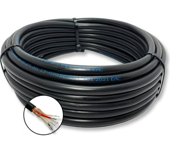 Изображение товара Кабель монтажный БУРЕВЕСТНИК мкэш 7x0.35 мм2, 100м BOZ48557L100