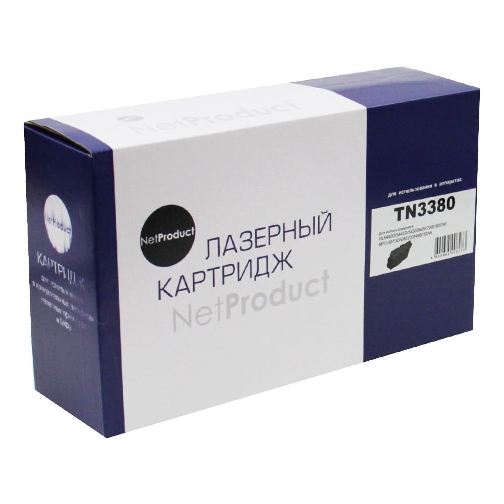 Изображение товара Тонер-картридж NetProduct для Brother HL-5440D/5450DN/DCP-8150DN, 8K N-TN-3380