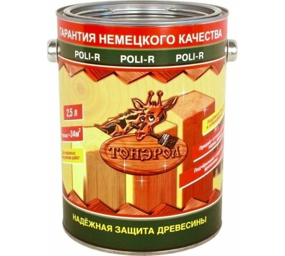 Изображение товара Пропитка Poli-R Тонэрол (махагон; 2.5 л) 15266