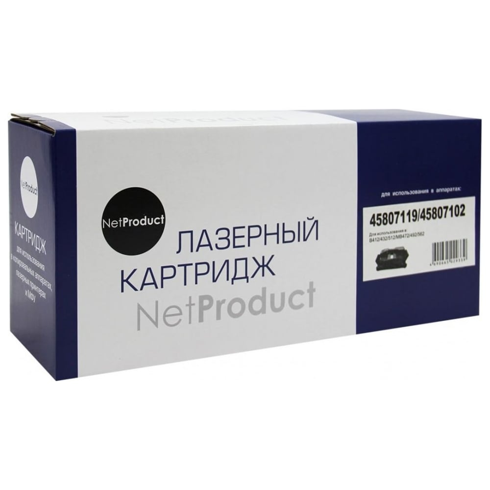 Изображение товара Тонер-картридж NetProduct для OKI B412 B432 B512 MB472 MB492 MB562 лазерная печать