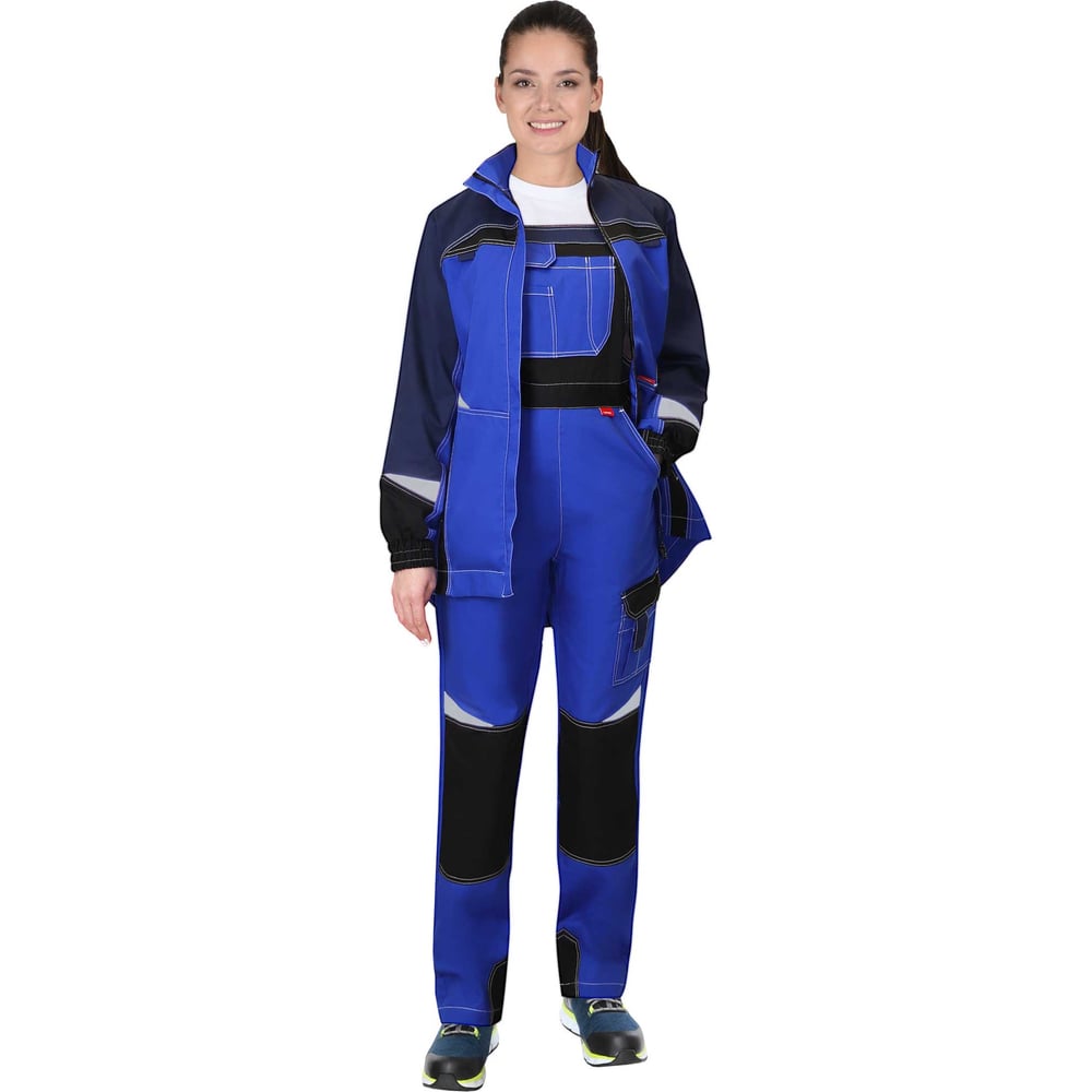 Изображение товара Костюм женский летний СИРИУС "ФАВОРИТ-МЕГА"-К, куртка, п/к васильковый/темно-синий, р.104-108/170-176 (ЧЗ) 145450-к