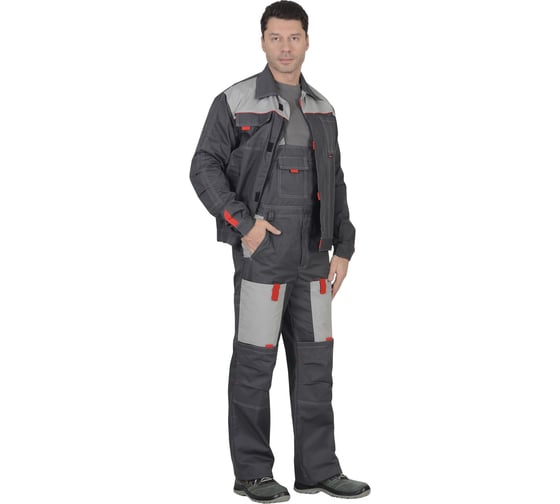 Изображение товара Костюм летний СИРИУС "Фаворит" куртка, п/комб. тёмно-серый с серым тк.Орион р.120-124/170-176 (ЧЗ) 87391