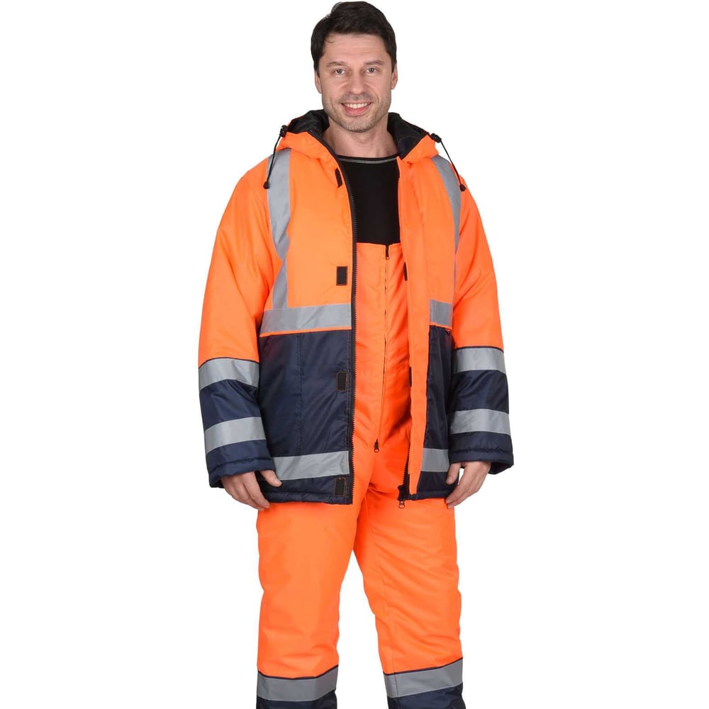 Изображение товара Костюм СИРИУС МАГИСТРАЛЬ-3 для мужчин синего цвета с оранжевыми вставками