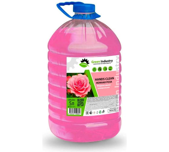 Изображение товара Жидкое мыло Green Industry Hands Clean нежная роза, 5 л 100146