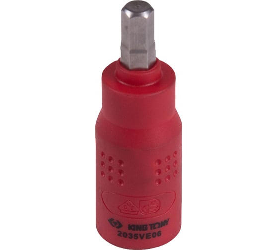 Изображение товара Насадка торцевая диэлектрическая HEX (6х54 мм; 1/4") KING TONY 2035VE06