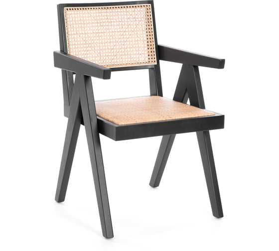 Изображение товара Комплект кресел Tetchair LOKI дерево вяз/ротанг, черный, 2 шт 24339