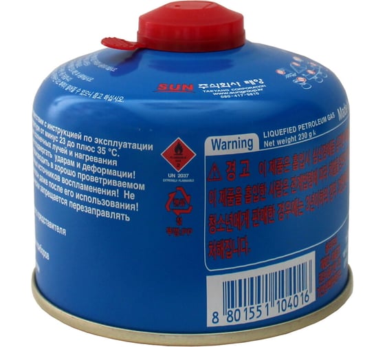 Изображение товара Одноразовый картридж Pegas ALPS 230гр Корея резьбовой 120351