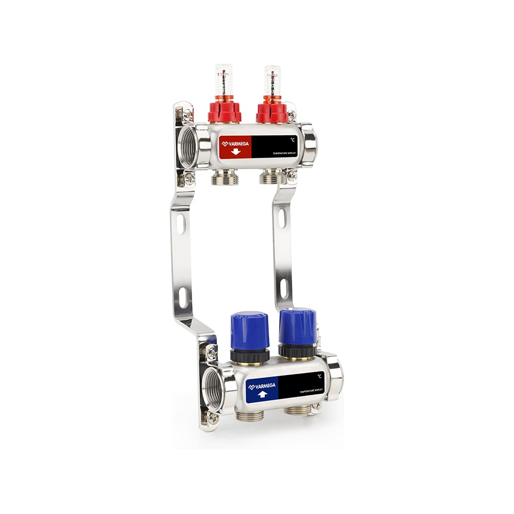 Изображение товара Коллектор с расходомерами и регулирующими клапанами Varmega 1 дюйм 2 контура