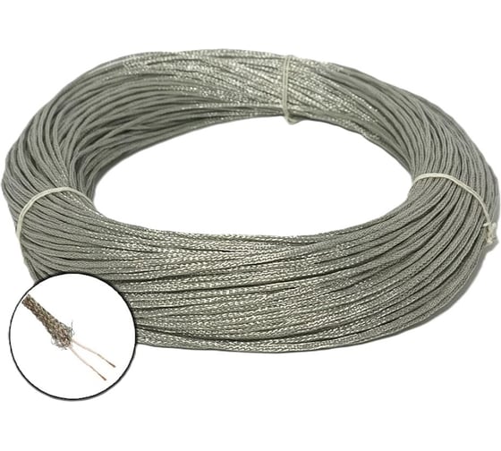 Изображение товара Термостойкий монтажный провод БУРЕВЕСТНИК мгтфэ 2x0.1 мм2, 15м BOZ70539L15