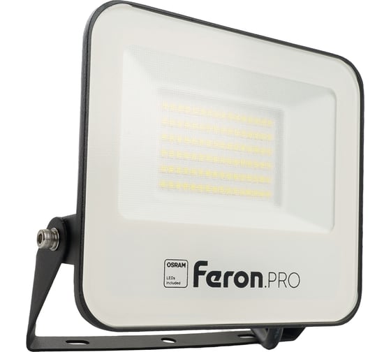 Изображение товара Светодиодный многоматричный прожектор FERON LL-1000, 50W, 6400К, 6000Lm, IP65, 45хOSRAM чёрный 41540