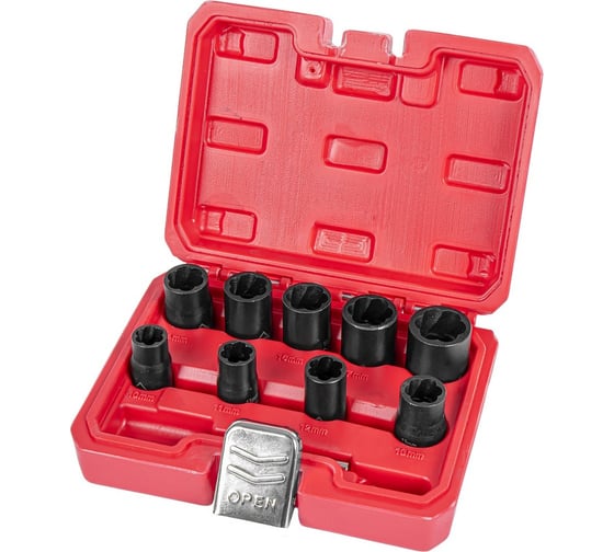 Изображение товара Набор головок (экстракторов) Arnezi для поврежденных гаек и болтов 10 пр., ударные R5304010